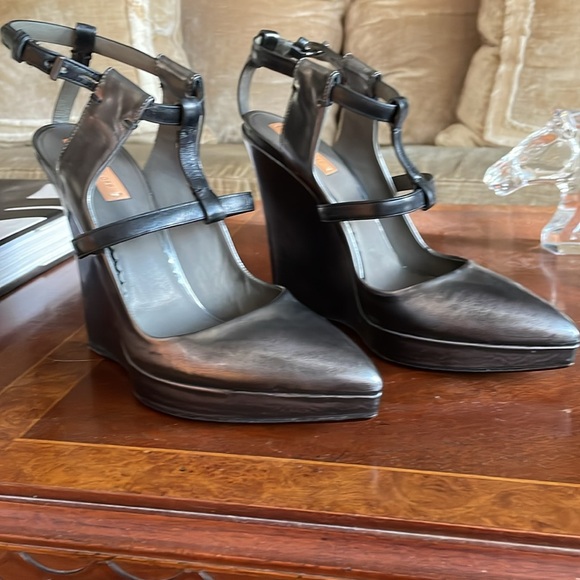 NWOT Reed Krakoff silver high platform heels - Picture 2 of 5